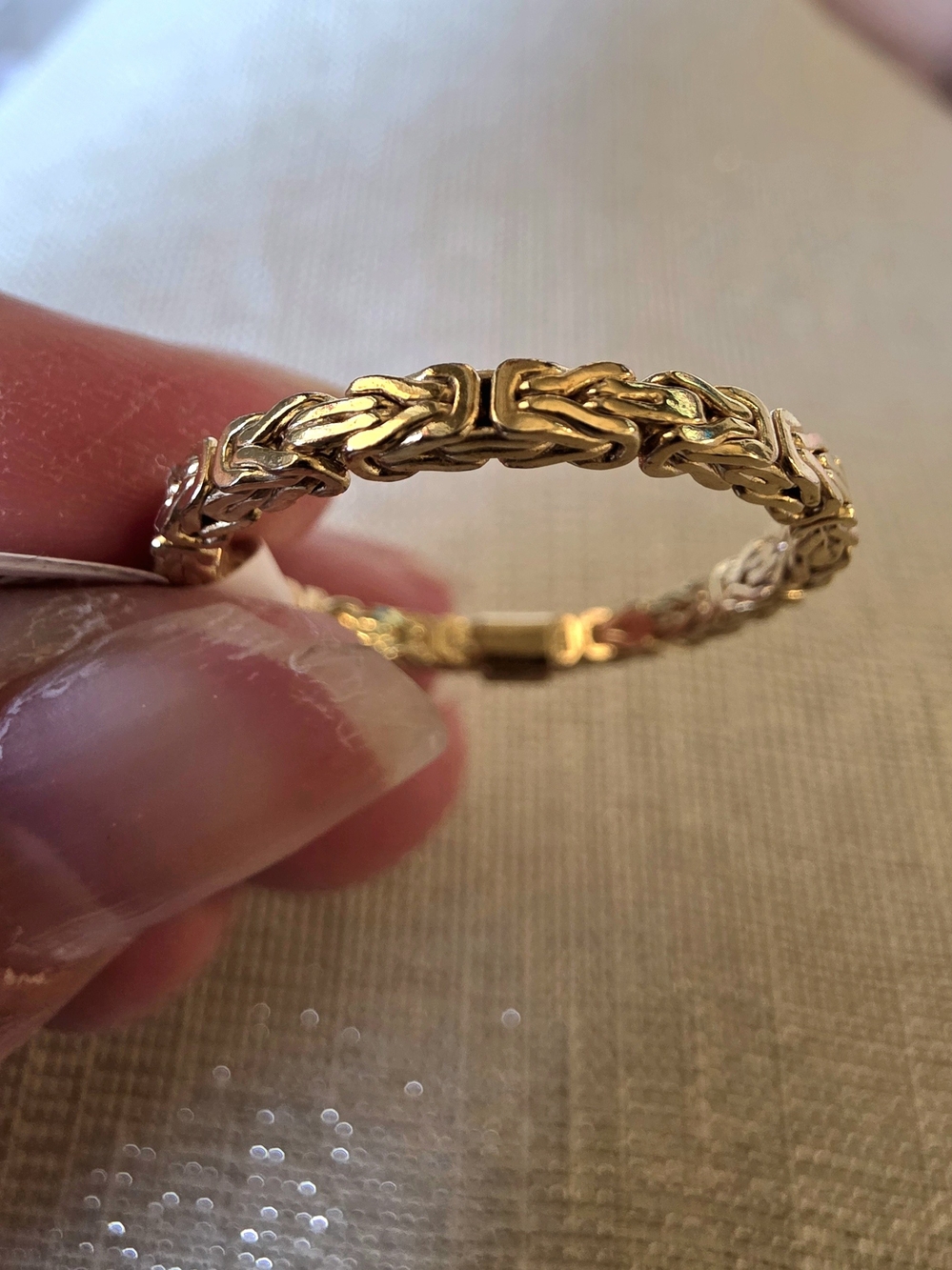 JTV 18K Yellow Gold Over Sterling Silver 2.5mm Byzantine Band Ring - Size 12.5 - Picture 9 of 12
